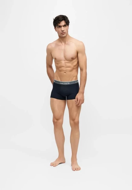 Мужские боксеры Lacoste, 3 шт., синие и серые