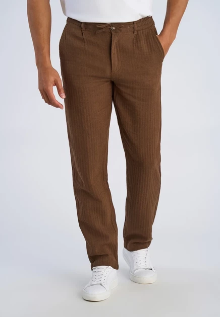 Lindbergh Trousers - optical white brown
