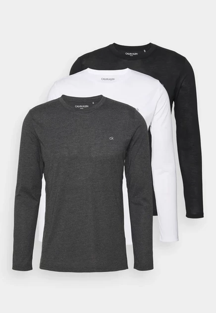 Мужские лонгсливы Calvin Klein Golf, 3 шт., черные/белые/серые