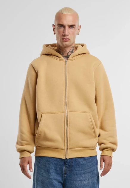 Мужское худи на молнии Urban Classics, бежевое