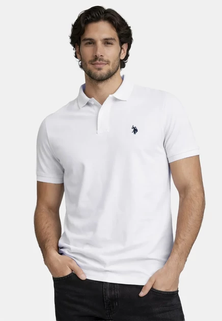 Мужская футболка-поло U.S. Polo Assn. USBrodyy, белая