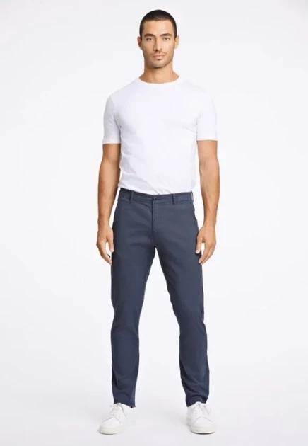 Lindbergh SUPERFLEX CHINO PANTS - Chinos - sand dk blue