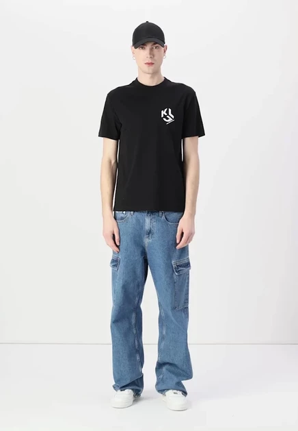 Мужская футболка Karl Lagerfeld Monogram, черная