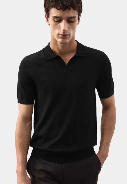 Мужское поло Autograph Extra Fine Knit, черное