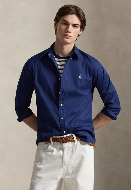 Мужская рубашка Polo Ralph Lauren Custom Fit, темно-синяя