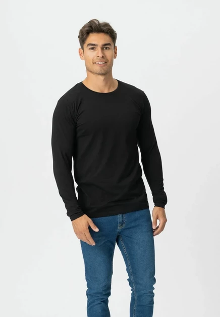 Мужской лонгслив TeeShoppen Muscle, черный