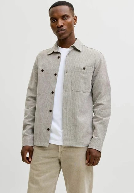 Мужская рубашка Jack & Jones Premium, коричневая