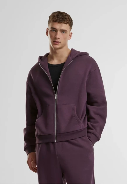 Мужское худи Urban Classics Fluffy Zip, сливовое