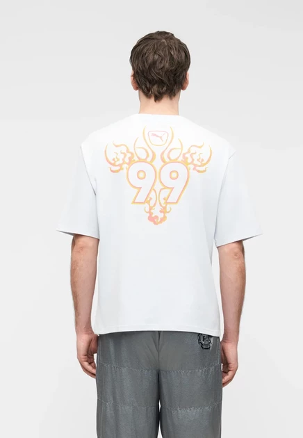 Футболка унисекс Puma Boxy Graphic Tee, голубая