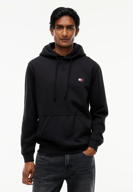Унисекс-худи Tommy Jeans TJM REG BADGE, серо-черное