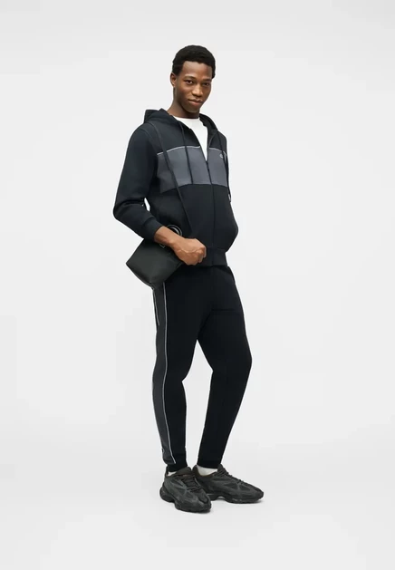 Мужское худи Lacoste, черно-серое
