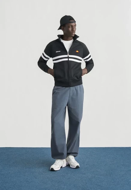 Мужская толстовка на молнии Ellesse, черно-белая