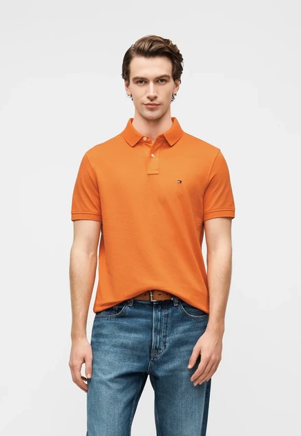 Tommy Hilfiger 1985 REGULAR POLO - Polo shirt - chocolate orange tulip