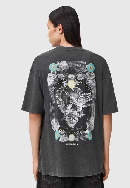 Мужская футболка AllSaints Mysteries Crew, черная