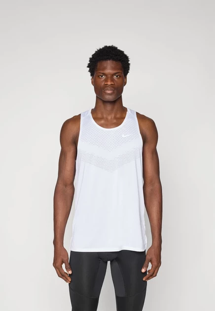 Мужская майка Nike Performance STRIDE, белая/серебристая