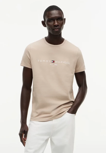 Мужская футболка Tommy Hilfiger Basic, цвета хаки