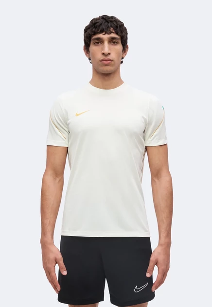 Nike Performance MEN'S SHORT SLEEVE SOCCER - Sports T-shirt - white/black/hot punch sail/rio teal/elemental gold-coloured