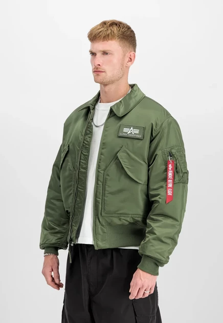 Унисекс-бомбер Alpha Industries CWU-45, шалфейно-зелёный