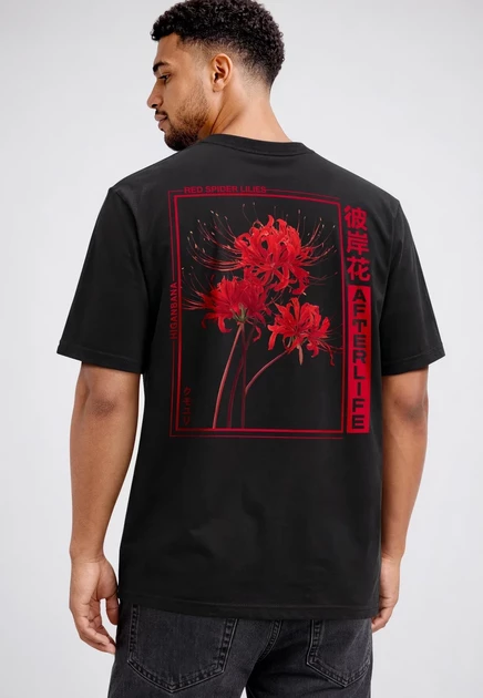Мужская футболка Neverless Spider Lilies, черная