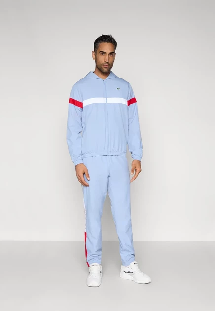 Мужской костюм Lacoste Sport с капюшоном, афиллово-белый