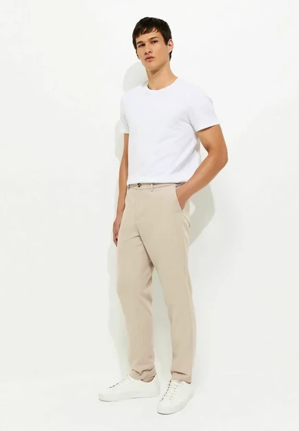Мужские брюки чинос New Look Stone Slim, бежевые