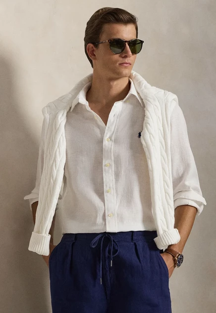 Мужская рубашка Polo Ralph Lauren Custom Fit, белая