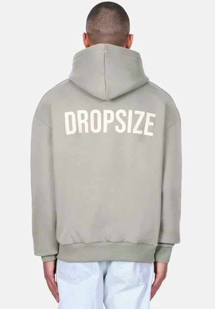 Мужское худи Dropsize Heavy Print, серо-бежевое