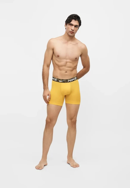 Nike Underwear 3 PACK - Boxer briefs - uni red/cool grey/uni gold-coloured bottlegreen