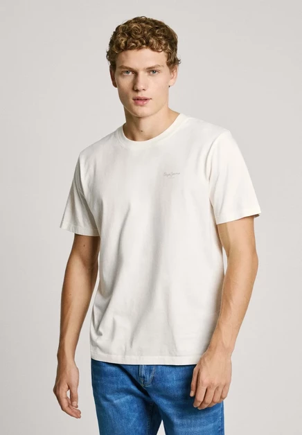 Мужская футболка Pepe Jeans JACKO, молочно-белая