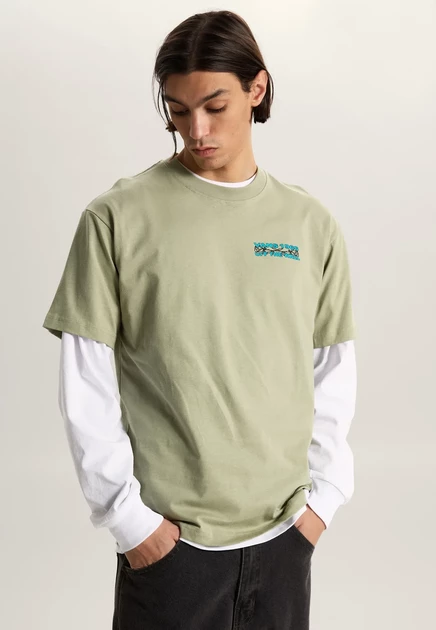 Мужская футболка Vans Barb Plate Loose, светло-зеленая