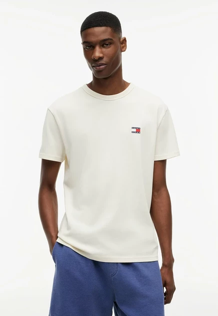Мужская футболка Tommy Jeans Badge, экрю