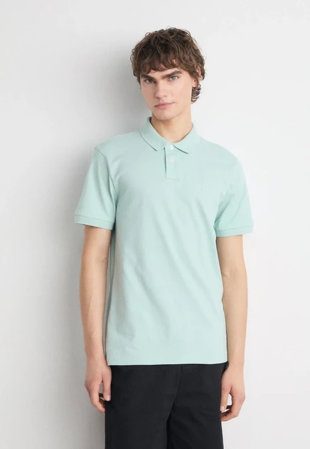 BOSS PASSENGER - Polo shirt - white turquoise/aqua