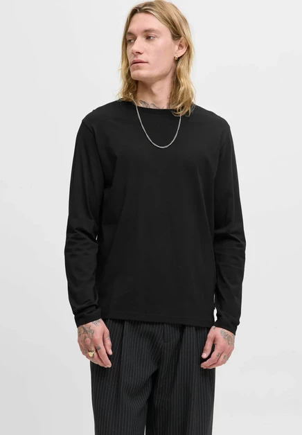 Мужской лонгслив Jack & Jones, черный