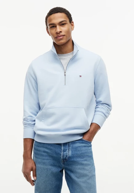 Мужская толстовка Tommy Hilfiger Essential Zip, голубая