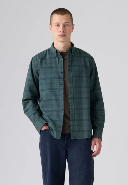 Levi's® AUTHENTIC BUTTON DOWN - Shirt - atila plaid dress blues dark slate