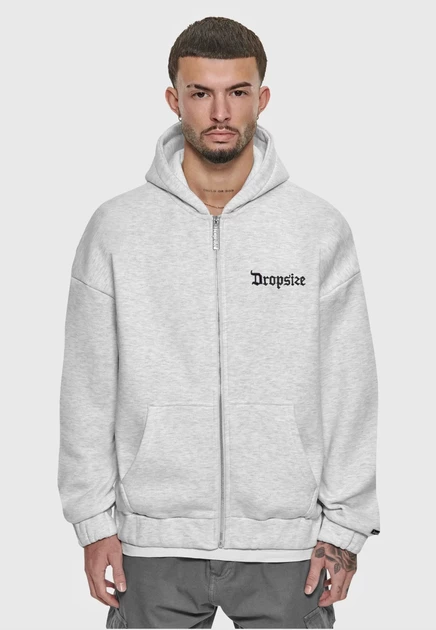 Мужская толстовка на молнии Dropsize, серая