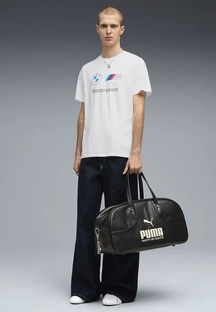 Мужская футболка Puma BMW MMS Ess Logo Tee, черно-белая