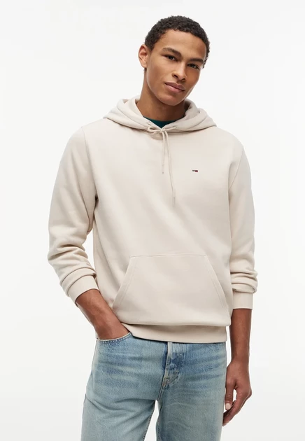 Мужское худи Tommy Jeans S Flag, классический бежевый