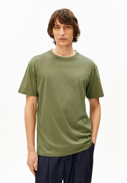 ARMEDANGELS MARKOS MID WEIGHT - Basic T-shirt - claystone fatigue green