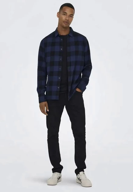 Мужские джинсы Only & Sons Slim Fit, черные