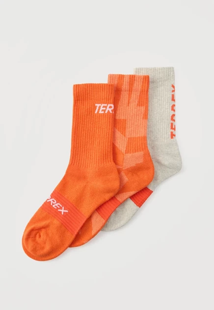 adidas Terrex 3 PACK UNISEX - Sports socks - semi frozen lemon/semi frozen lemon/pyrite semi impact orange/semi impact orange/white