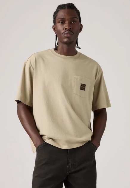 Футболка унисекс Levi's Workwear Workwear Tee, бежевая