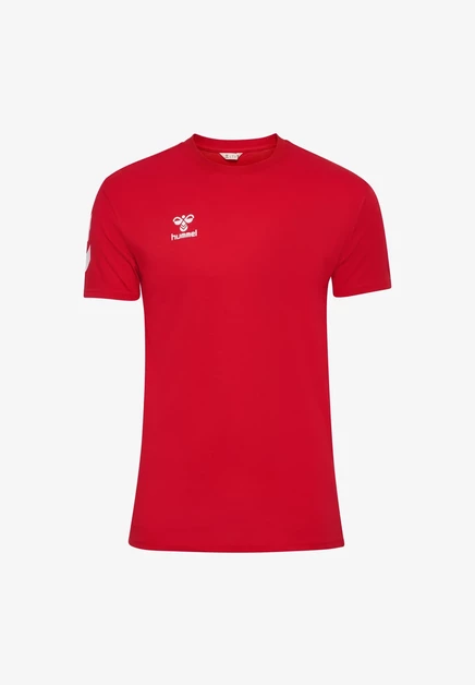 Мужская футболка Hummel GO 2.0 CHEVRON S/S, серо-красная