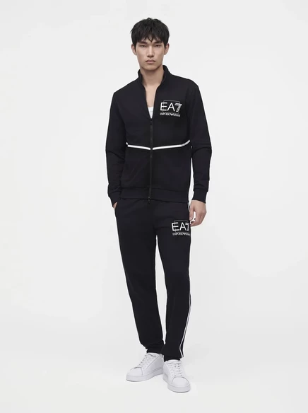 Мужской костюм EA7 Emporio Armani Train Visibility, черно-белый