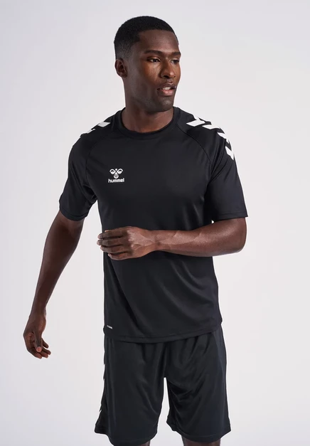 Мужская спортивная футболка Hummel XK Core Poly, серо-черная