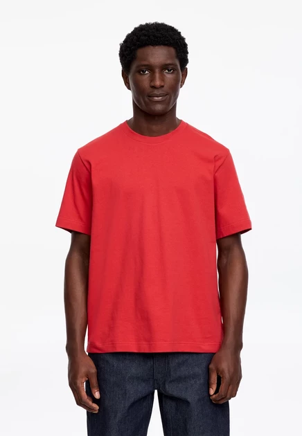 ARKET 220 GSM RELAXED T-SHIRT - Basic T-shirt - off white red