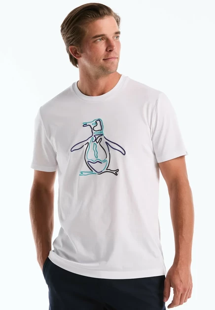 Мужская футболка Original Penguin Outline Pete, белая