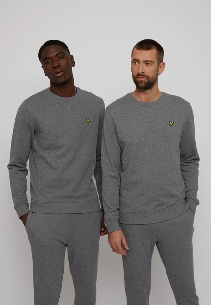 Мужской свитшот Lyle & Scott Crew Neck, серый меланж