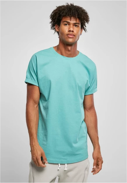 Urban Classics LONG SHAPED TURNUP TEE - Basic T-shirt - charcoal glass