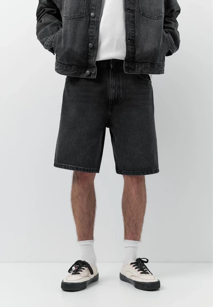 Мужские джинсовые шорты Pull&Bear, темно-серые